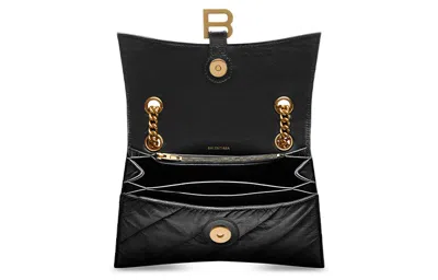 Balenciaga Hourglass S Quilted Shoulder Bag In Schwarz