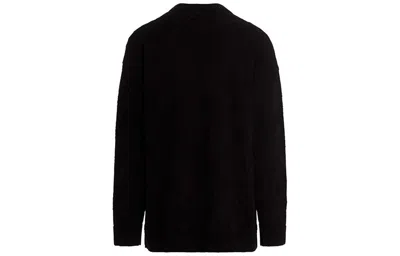 Balenciaga Allover Jacquard Knit Sweater In Black
