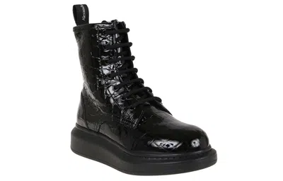 Alexander Mcqueen (wmns)  Crocodile Effect High Hybrid Boots 'black'