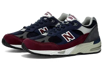 New Balance 991 Made In England 'navy Burgundy' In Multi