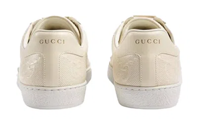 Gucci Ace 'gg Embossed - White' In Neutral