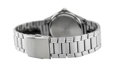 Casio Waterproof Stainless Steel Strap Blue Dial Mens Blue Analog In Silver