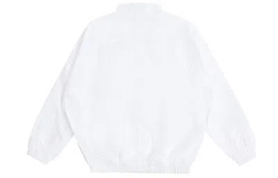Nike (wmns)  Ss22 Sportswear Essential Logo Pattern Wrinkled Woven Loose Stand Collar Jacket White