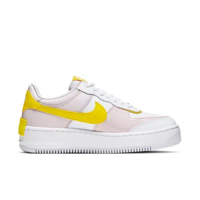 Nike Air Force 1 Shadow Sneakers In White And Yellow In White