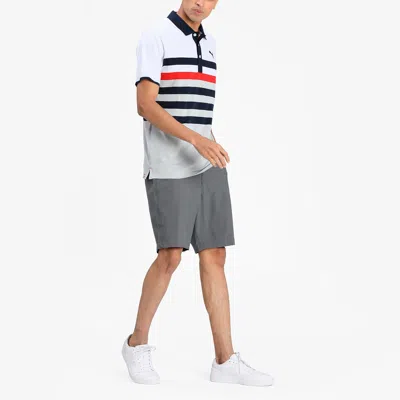 Puma Mattr One Way Polo Shirt 'white Black Red'