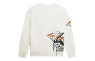 Li-ning Counterflow Graphic Sweatshirt 'beige' In White