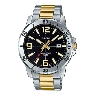 Casio Stainless Steel Strap Quartz Waterproof Mens Silver Analog In Metallic