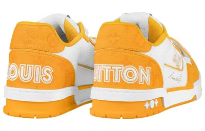 Pre-owned Louis Vuitton Lv Trainer 'white Yellow Velcro'