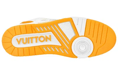 Pre-owned Louis Vuitton Lv Trainer 'white Yellow Velcro'