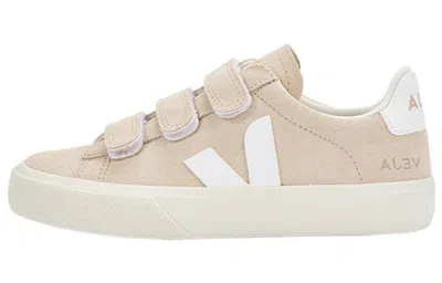Veja Recife Lace-up 'white Beige' In Pink