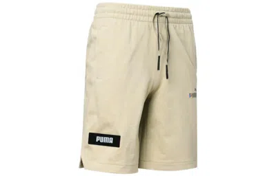 Puma Worldwide French Terry Shorts 'beige' In Neutral