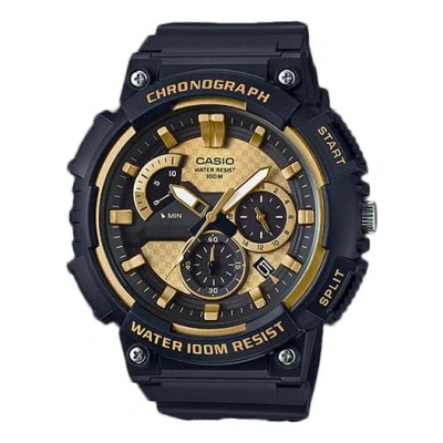 Casio Waterproof Sports Quartz Mens Black/gold Analog