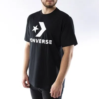 Converse Alphabet Logo Printing Round Neck Short Sleeve Black