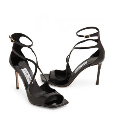 Jimmy Choo Black Square-toed High-heeled Sandals