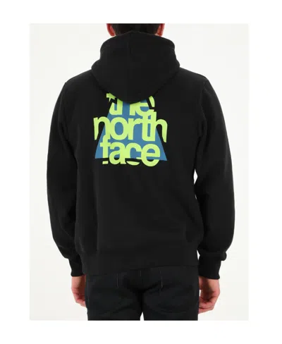 The North Face Logo Printed Drawstring Hoodie In Black