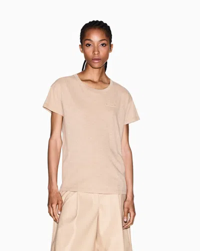 Armani Exchange Relaxed Fit T-shirts In Neutral