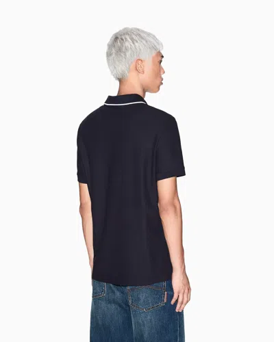 Armani Exchange Polo Shirts In Blue