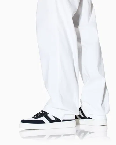 Armani Exchange Multi-pocket Backpack In White