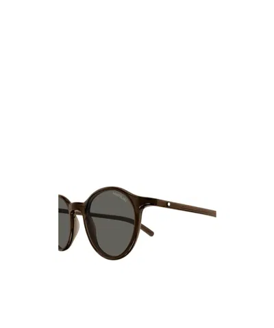 Montblanc Eyewear Oval Frame Sunglasses
