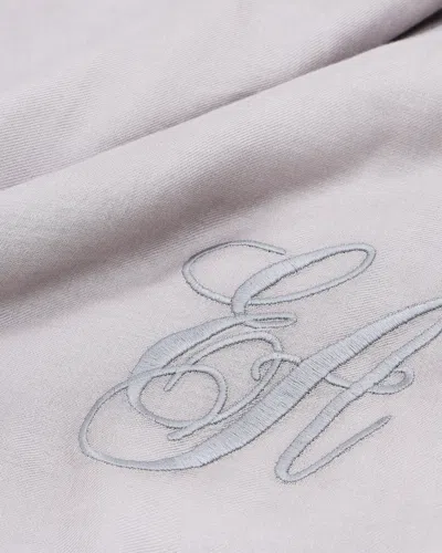 Emporio Armani Oversized Modal Stole With Ea Signature Embroidery In Neutral