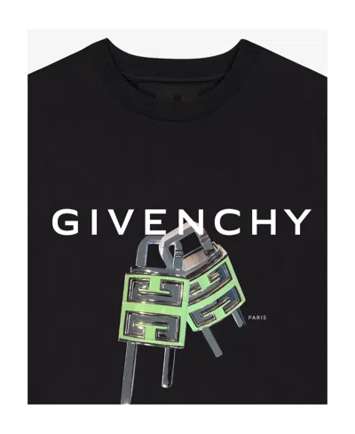 Givenchy 4g Lock Slim Fit T-shirt In Black