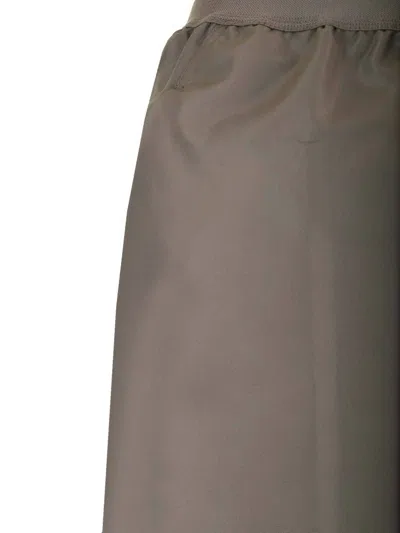 Rick Owens Pillar Cady High-waist Maxi Skirt In Brown