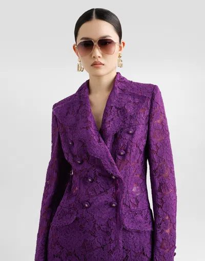 Dolce & Gabbana Double-breasted Cordonetto Floral Lace Jacket