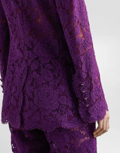 Dolce & Gabbana Double-breasted Cordonetto Floral Lace Jacket
