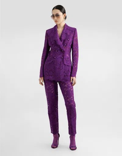 Dolce & Gabbana Double-breasted Cordonetto Floral Lace Jacket