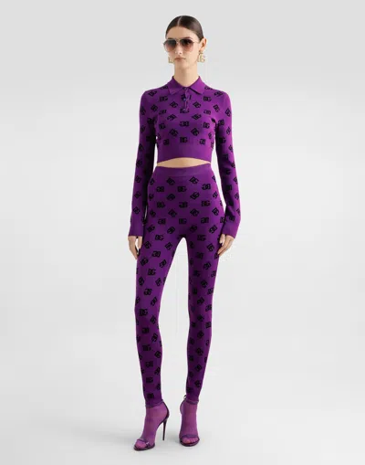 Dolce & Gabbana Printed Jacquard Leggings