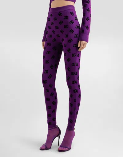 Dolce & Gabbana Printed Jacquard Leggings