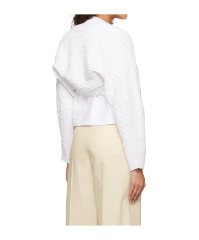 Juunj Ribbed Long-sleeve Sweater In White