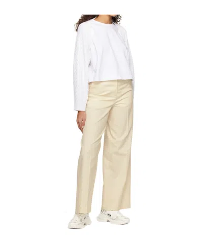 Juunj Ribbed Long-sleeve Sweater In White