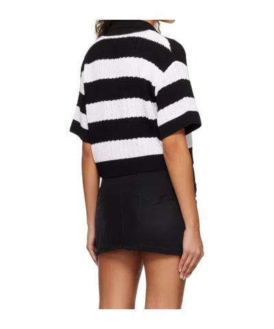 Juunj Striped Polo Shirt In Black