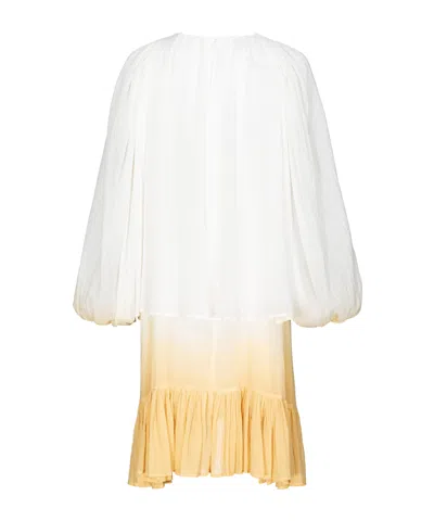 Pinko Cotton Ombré Dress In White