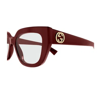 Gucci Gg1847o Linea Emblem Eyeglasses In Brown