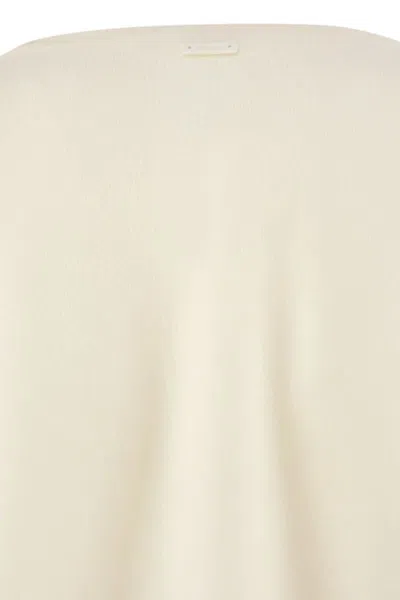Max Mara Frais Virgin Wool Sweater In White