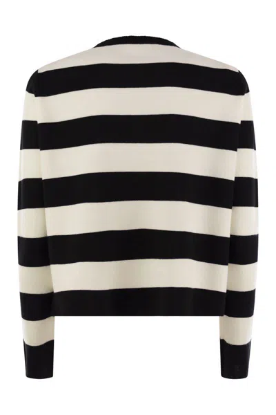Max Mara Embroidered Wool Viterbo Sweater In Multi