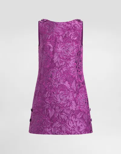 Dolce & Gabbana Mini Dress With Brocade Effect