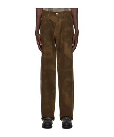 Misbhv Fade Details Casual Pants In Brown