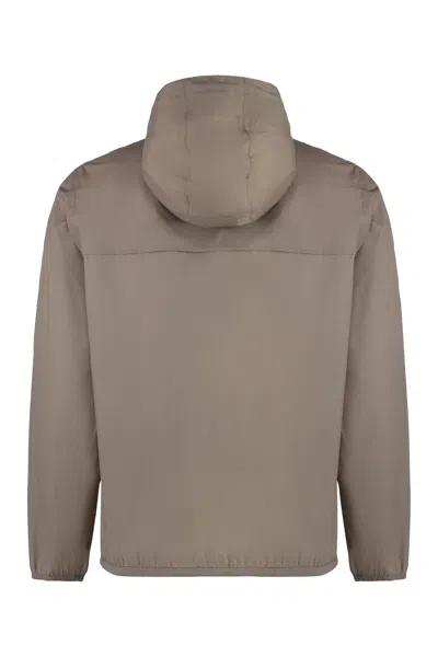 K-way Claude Hooded Windbreaker Jacket In Gray