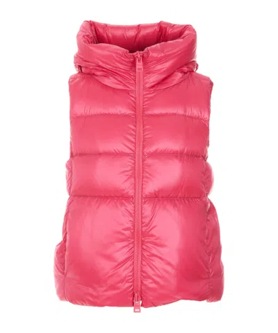 Herno Padded Vest With Hood In Pink