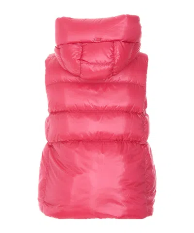 Herno Padded Vest With Hood In Pink