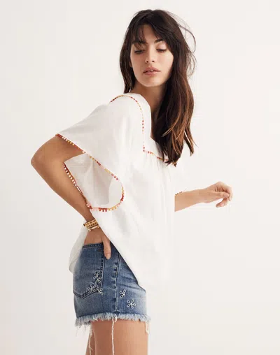 Madewell Pom-pom Butterfly Top