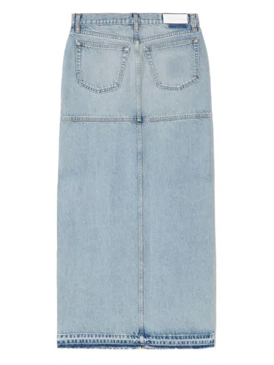 Re/done Mid Rise Split Skirt