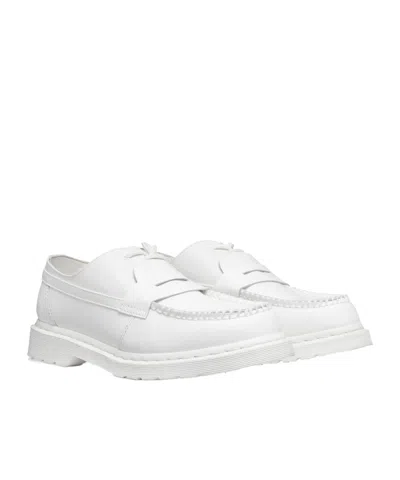 Mm6 Maison Margiela X Dr. Martens Leather Moccasin Loafers In White