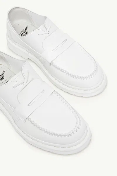 Mm6 Maison Margiela X Dr. Martens Leather Moccasin Loafers In White
