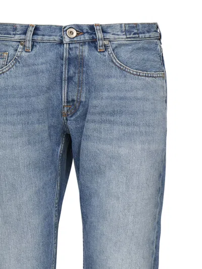 Eleventy Stretch Cotton Regular Fit Jeans In Blue