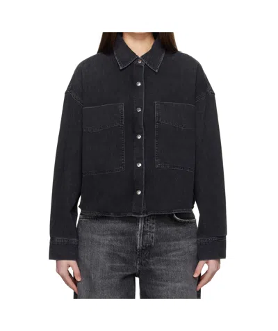 Agolde Black Myah Denim Shirt In Black