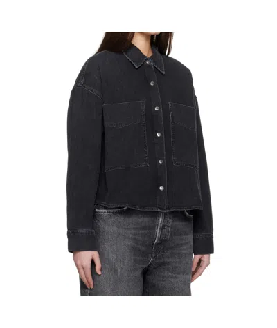 Agolde Black Myah Denim Shirt In Black